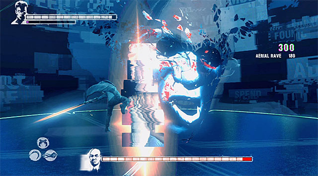 After hitting the mark, Bob should stop attacking you - Boss: Bob Barbas - first part of the battle - 10: Bad News - DMC: Devil May Cry - Game Guide and Walkthrough