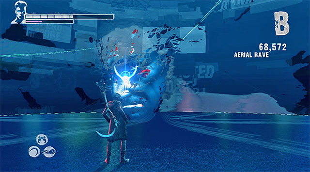 As in the first part, you fight until the next health bar runs zero - Boss: Bob Barbas - second part of the battle - 10: Bad News - DMC: Devil May Cry - Game Guide and Walkthrough