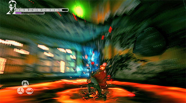 Begin an exploration from going through a nearby wall thanks to Eryx gauntlets - Exploring the Orders building - 11: The Order - DMC: Devil May Cry - Game Guide and Walkthrough