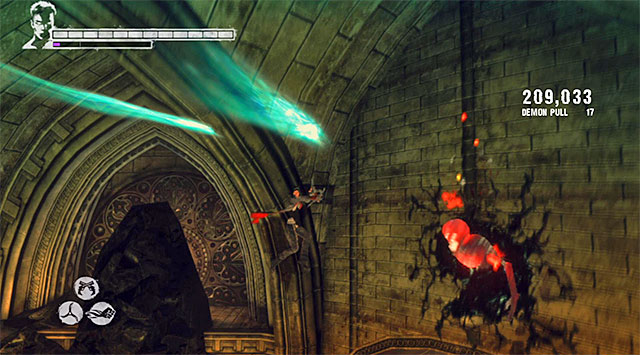 SECRET AREA: Even before end of a battle with Butcher and his fellows make actions which let you find another Lost Soul (1st screen above) - Final battle in the Orders base - 11: The Order - DMC: Devil May Cry - Game Guide and Walkthrough