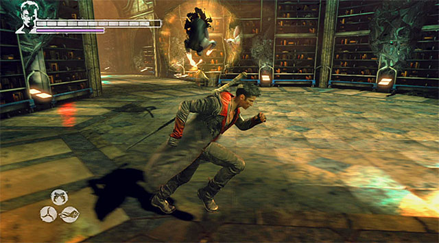 Defeating Butcher doesnt ends mission, because youll have fight also with a mysterious enemy with a red mask - Final battle in the Orders base - 11: The Order - DMC: Devil May Cry - Game Guide and Walkthrough