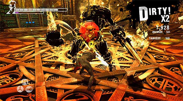 Be careful at the end of the encounter, because Butcher will get furious - Saving Vergil - 12: Under Siege - DMC: Devil May Cry - Game Guide and Walkthrough