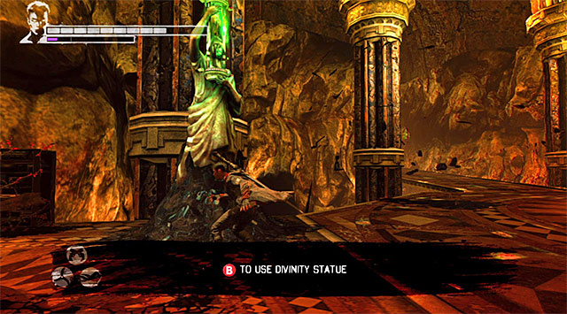 Use a fact that battle begins after a while and search the vicinity - Main battle in the server room - 12: Under Siege - DMC: Devil May Cry - Game Guide and Walkthrough