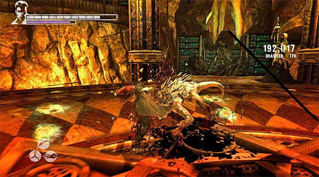 The last, eighth part of the battle is an encounter with adult Rage beasts - Main battle in the server room - 12: Under Siege - DMC: Devil May Cry - Game Guide and Walkthrough