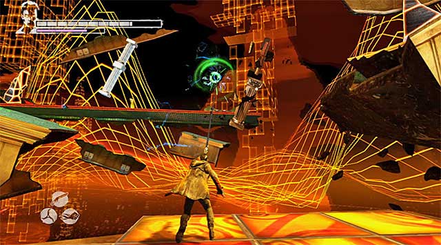 Get interested in platforms on right from the beginning place - Getting to the place where the first round takes place - 13: Devils Dalliance - DMC: Devil May Cry - Game Guide and Walkthrough