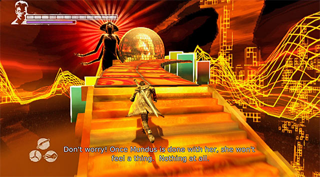 Better is to use an upper path, to which lead stairs - Getting to the place where the third round takes place - 13: Devils Dalliance - DMC: Devil May Cry - Game Guide and Walkthrough