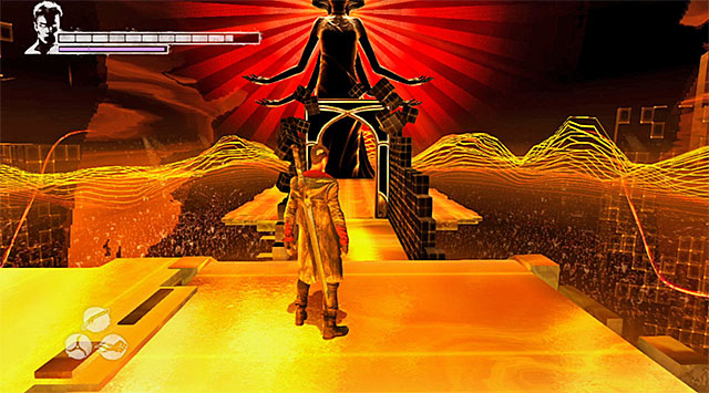 Independently on your choice, youll reach a place shown on the screen above - Getting to the place where the third round takes place - 13: Devils Dalliance - DMC: Devil May Cry - Game Guide and Walkthrough