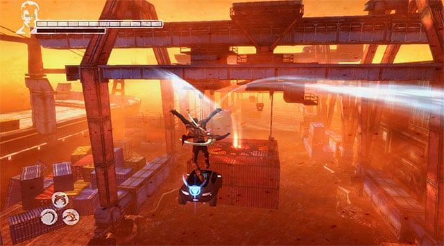 Now you have to return on a cars roof - Going through docks - 15: The Trade - DMC: Devil May Cry - Game Guide and Walkthrough