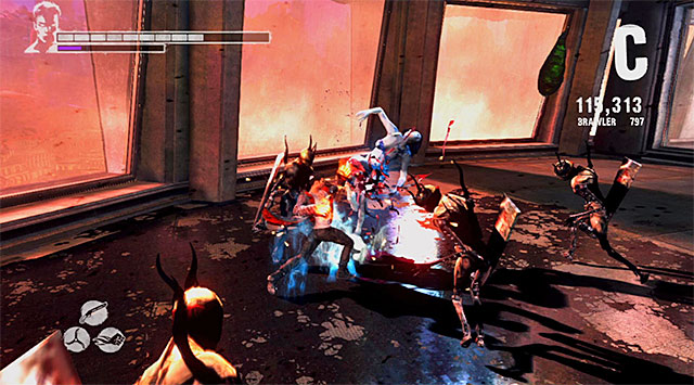 Return from where youve begin and go left - Exploring the 105th floor - 16: The Plan - DMC: Devil May Cry - Game Guide and Walkthrough