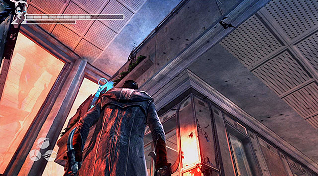 End exploring the area, and look for a latch (screen above) - Exploring the 105th floor - 16: The Plan - DMC: Devil May Cry - Game Guide and Walkthrough