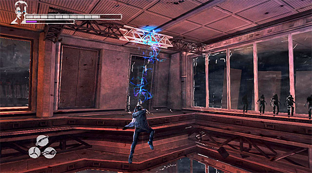 Use a Lift again, this time at a Boost Ring - Exploring the 106th floor - 16: The Plan - DMC: Devil May Cry - Game Guide and Walkthrough