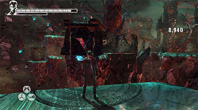 After battle look for a red latch (screen above) - Going through the first part of the Furnace of Souls - 17: Furnace of Souls - DMC: Devil May Cry - Game Guide and Walkthrough