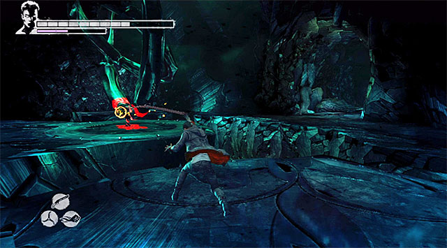 When you get to the chamber with it, use a Demon Pull - Restarting the fourth generator - 18: Demons Den - DMC: Devil May Cry - Game Guide and Walkthrough