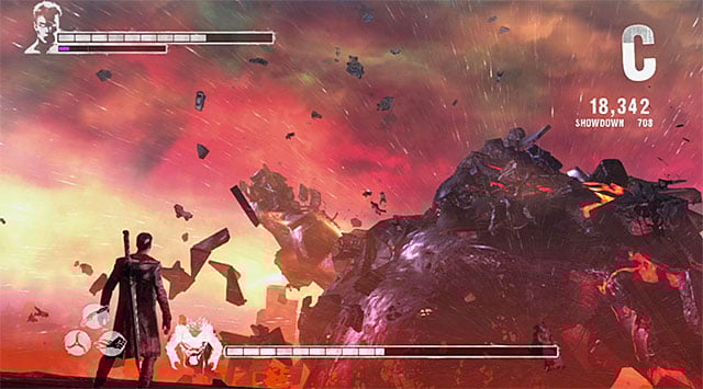 2 - Boss: Mundus - first part of an encounter - 19: Face of the Demon - DMC: Devil May Cry - Game Guide and Walkthrough