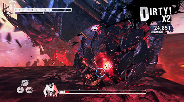 Resume attacking - boss behavior doesnt change - Boss: Mundus - first part of an encounter - 19: Face of the Demon - DMC: Devil May Cry - Game Guide and Walkthrough