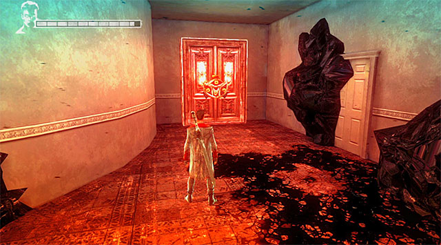 DOOR 1/2 (required Copper Key; bonus mission Simple Traversal) - Door is in a small room next to the second camera - Mission 4: Under Watch - Secret Doors - DMC: Devil May Cry - Game Guide and Walkthrough