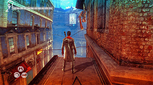 DOOR 2/2 (required Argent Key; bonus mission Flawless Conquest) - Door is on a high balcony behind the second camera - Mission 4: Under Watch - Secret Doors - DMC: Devil May Cry - Game Guide and Walkthrough