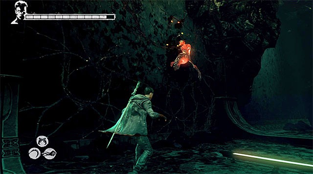 SOUL 5/5 - SOUL is in one of side corridor going out from Harpies lair - Mission 8: Eyeless - Lost Souls - DMC: Devil May Cry - Game Guide and Walkthrough