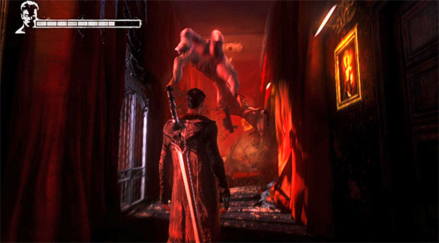 Move forward, watching out for boss, who will ram through the wall - Going through the second part of the funfair - 1: Found - DMC: Devil May Cry - Game Guide and Walkthrough