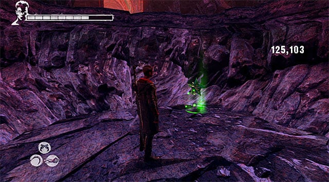 SECRET LOCK: If you repeat this mission with Eryx gauntlets from the sixth level, you can use them to destroy a red glowing part of the floor - Exploring the second part of the mansion - 2: Home Truths - DMC: Devil May Cry - Game Guide and Walkthrough