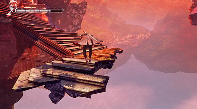 Now you have to get to the door shown in a short cut scene - Exploring the second part of the mansion - 2: Home Truths - DMC: Devil May Cry - Game Guide and Walkthrough