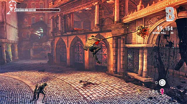 Just after your return the last battle begins with a new flying type of creatures, Pathos - Reaching Kat - 3: Bloodline - DMC: Devil May Cry - Game Guide and Walkthrough