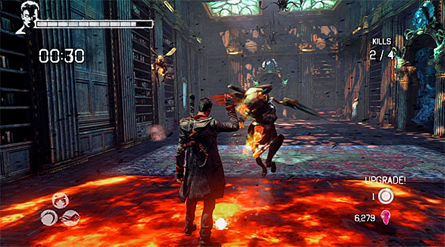 BONUS MISSION: Next worth checking place is Secret Door shown on the 1st screen - Reaching Kat - 3: Bloodline - DMC: Devil May Cry - Game Guide and Walkthrough