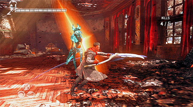 BONUS MISSION: Stay on the shelf from which youve destroyed the second camera - Destroying the third camera - 4: Under Watch - DMC: Devil May Cry - Game Guide and Walkthrough