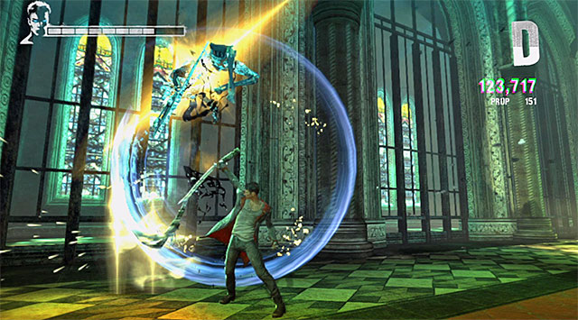 The second part of an encounter is a fight with Frozen Knights - remember to use Osiris against them - Getting out of the cathedral - 4: Under Watch - DMC: Devil May Cry - Game Guide and Walkthrough