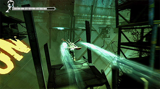 If you choose left path, begin from using Angel Boost (screen above) - Going through the second warehouse - 5: Virility - DMC: Devil May Cry - Game Guide and Walkthrough