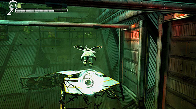 If you choose right path, you also have to begin from using Angel Boost and reaching a platform (screen above) - Going through the second warehouse - 5: Virility - DMC: Devil May Cry - Game Guide and Walkthrough