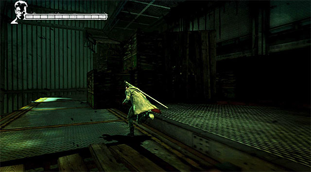 After that, look around searching for a Lost Soul - Main battle in the second warehouse - 5: Virility - DMC: Devil May Cry - Game Guide and Walkthrough