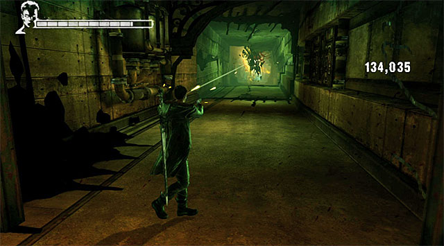 Easy corridors in front of you with few crossroads - Getting to the mixing room - 5: Virility - DMC: Devil May Cry - Game Guide and Walkthrough