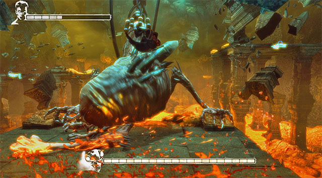 Dont attack Succubus when the battle begins, just wait - Boss: Succubus - first part of an encounter - 6: Secret Ingredient - DMC: Devil May Cry - Game Guide and Walkthrough