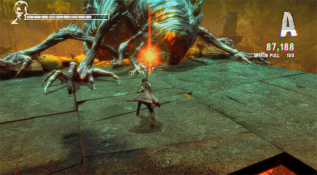 This time you must use Demon Pull at succubus mouth - Boss: Succubus - first part of an encounter - 6: Secret Ingredient - DMC: Devil May Cry - Game Guide and Walkthrough