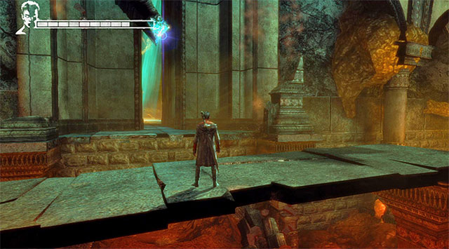 Wait until you regain control and quickly use an Angel Pull at a latch in front of you - Boss: Succubus - first part of an encounter - 6: Secret Ingredient - DMC: Devil May Cry - Game Guide and Walkthrough