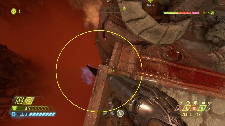 Some of the collectibles found in this level require you to use the jump pad - Doom Eternal: Nekravol 2 secrets maps and location - Collectibles and secrets - Doom Eternal Guide
