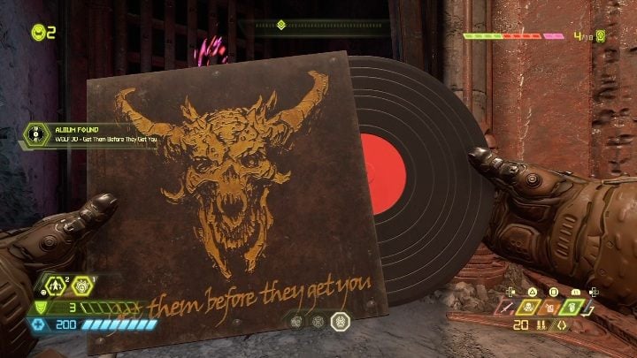Using the jump pad, jump to the nearest platform, then jump to the nearest platform, and from there to the climbing wall - Doom Eternal: Nekravol 2 secrets maps and location - Collectibles and secrets - Doom Eternal Guide