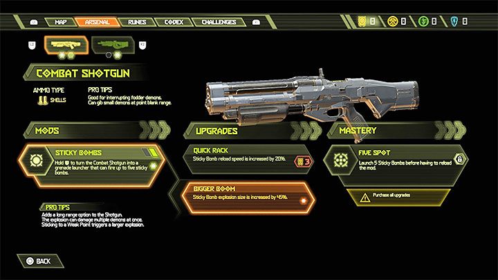 Every modification you have can be upgraded to make it more effective - Doom Eternal: Weapons upgrade - how and why should I do it? - Character development - Doom Eternal Guide