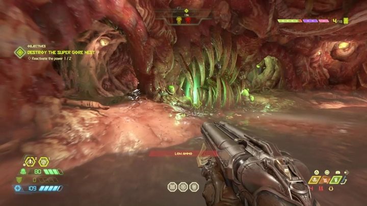 Use the panel to damage the heart - Doom Eternal: Super Gore Nest walkthrough - Levels walkthrough - Doom Eternal Guide