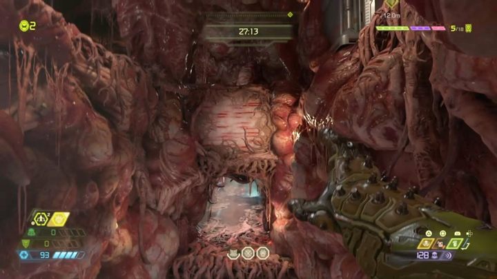 Jump down and go through the tunnels - Doom Eternal: Super Gore Nest walkthrough - Levels walkthrough - Doom Eternal Guide