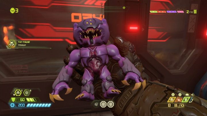 You will find the toy by going to the story point - Doom Eternal: Mars Core secrets maps and location - Collectibles and secrets - Doom Eternal Guide