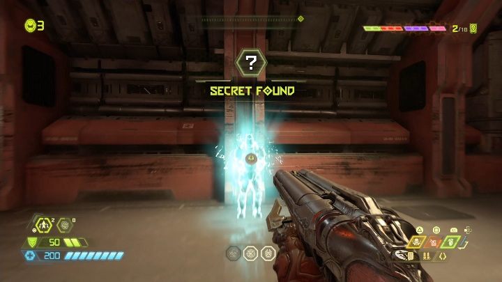 After you descend to the lower floor, you will have to jump into the hole in the wall - Doom Eternal: Mars Core secrets maps and location - Collectibles and secrets - Doom Eternal Guide