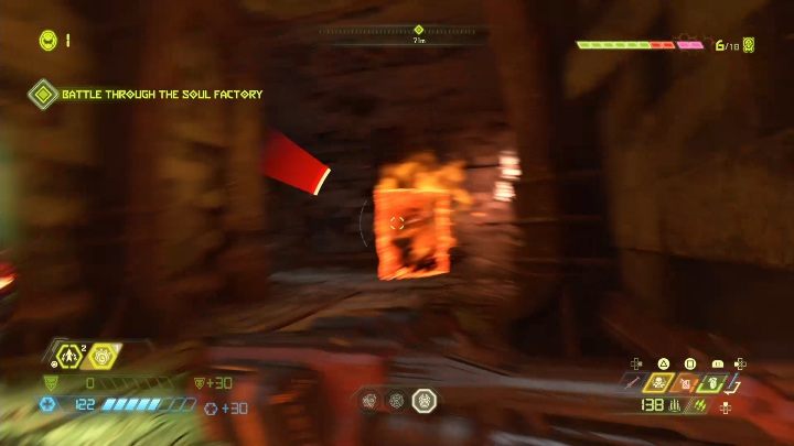 The collectible is located at the end of one of the corridors - Doom Eternal: Nekravol 1 secrets maps and location - Collectibles and secrets - Doom Eternal Guide