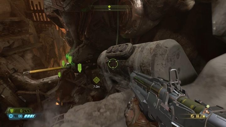 Defeat them and head to the bar - swing on it to reach the other side - Doom Eternal: Hell on Earth walkthrough - Levels walkthrough - Doom Eternal Guide