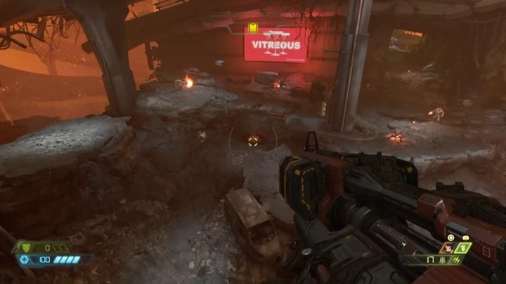 Keep moving forward and you will reach the destroyed station - you will encounter more enemies - Doom Eternal: Hell on Earth walkthrough - Levels walkthrough - Doom Eternal Guide