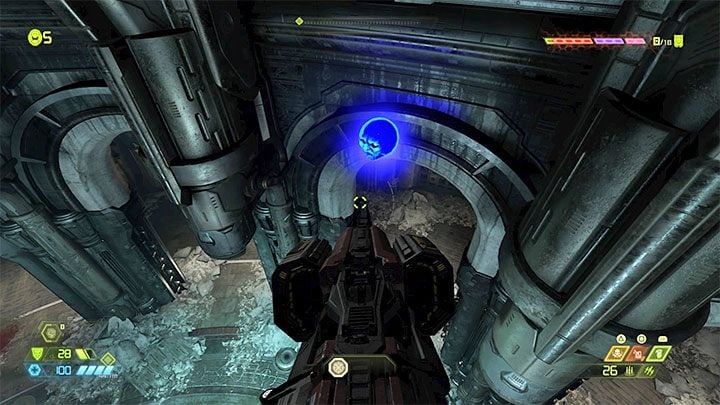 Some blue heads, unfortunately, are in places that are hard-to-reach - Doom Eternal: Blue orbs, heads, spheres - what are they for? - Collectibles and exploration - Doom Eternal Guide