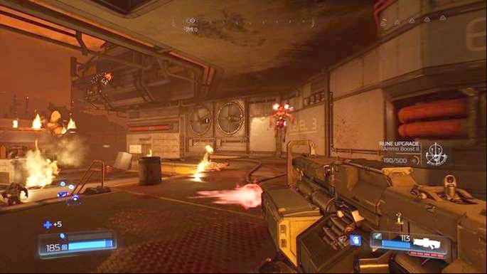 After listening to a short speech you must go forward - Doom: Destroyed Argent Facility Walkthrough - Doom: Walkthrough - Doom Game Guide & Walkthrough