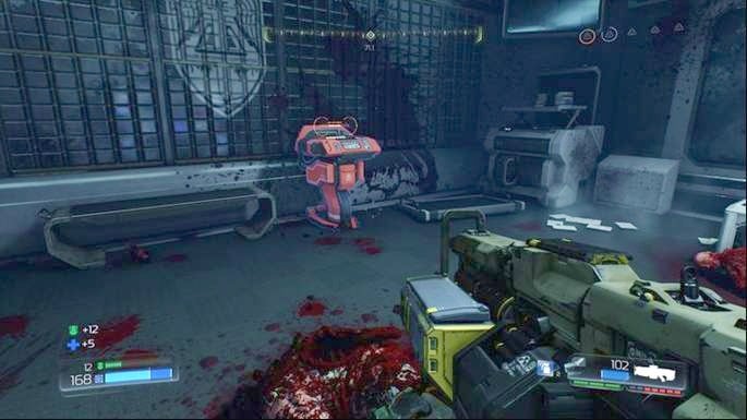 There will be a gate at the end of the corridor - Doom: VEGA Central Processing Walkthrough - Doom: Walkthrough - Doom Game Guide & Walkthrough