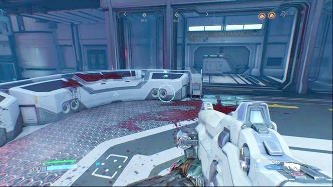 In the middle you will find a Data Log and in the corridor at the bottom a Berserk power-up - Doom: VEGA Central Processing Walkthrough - Doom: Walkthrough - Doom Game Guide & Walkthrough